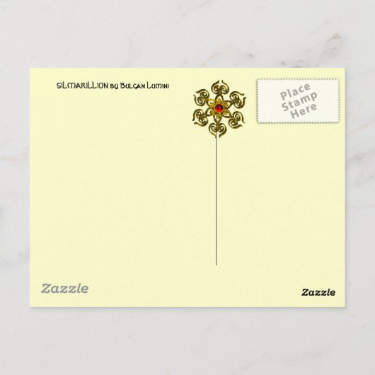 魔法の比重タリスマン/宝石と金ゴールド三角形 ポストカード (裏面)