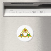 魔法の比重タリスマン/宝石と金ゴールド三角形 マグネット (インサイチュ (食洗機))