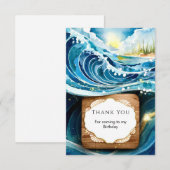 魔法の水の子供たち　オーシャンウェーブ　バースデー サンキューカード (正面/裏面)