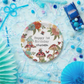 魔法の水の色かわいいラディバグガール誕生日 ペーパープレート (パーティー)