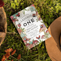 魔法の水の色かわいいラディバグ女の子1st誕生日