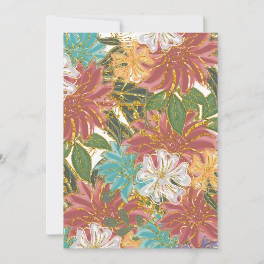 魔法の水の色かわいいラディバグ女の子1st誕生日 招待状 (裏面)