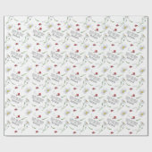 魔法の水の色かわいい誕生日ガールラディバグ ラッピングペーパー (フラット)