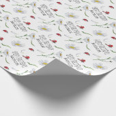 魔法の水の色かわいい誕生日ガールラディバグ ラッピングペーパー (角)