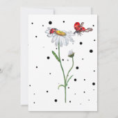 魔法の水の色かわいい2nd誕生日ガールラディバグ 招待状 (裏面)