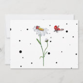 魔法の水の色かわいい2nd誕生日ガールラディバグ 招待状 (裏面)