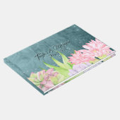 魔法の水の色の多汁ティール（緑がかった色）ブルー結婚ズ ゲストブック (コーナー)