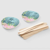 魔法の水の色の多肉性ティール(緑がかった色)結婚ズ ハンドファン (組立なし)