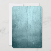 魔法の水の色の多肉性ティール（緑がかった色）結婚ズ 招待状 (裏面)