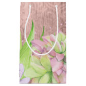 魔法の水の色の多肉果ピーチブラウン スモールペーパーバッグ (正面)