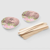 魔法の水の色の多肉桃の茶色結婚の ハンドファン (組立なし)