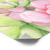 魔法の水の色の多肉植物結婚の歓迎 ポスター (角)