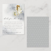 魔法の水の色の妖精の本の赤ちゃんシャワー エンクロージャーカード (正面/裏面)