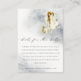 魔法の水の色の妖精の本の赤ちゃんシャワー エンクロージャーカード