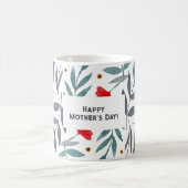 魔法の水の色の庭の母の日 コーヒーマグカップ (中央)