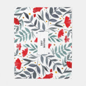 魔法の水の色の庭の母の日 フリースブランケット (正面)