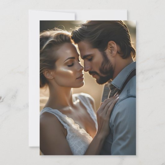 魔法の水の色の森ボヘミアン日付を保存 招待状 (裏面)