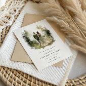 魔法の水の色の森ボヘミアン日付を保存 招待状