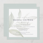 魔法の水の色の緑のクラシックブライダルシャワー 招待状 (正面/裏面)