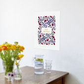 魔法の水の色バーガンディーガーデンマザーズデイ 箔ポスター (レイダウン (キッチン))