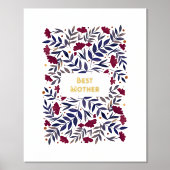 魔法の水の色バーガンディーガーデンマザーズデイ 箔ポスター (正面)