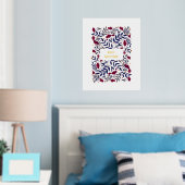 魔法の水の色バーガンディーガーデンマザーズデイ 箔ポスター (インサイチュ (寝室))