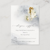 魔法の水の色フェアリーおむつラッフルベビーシャワー エンクロージャーカード (正面)