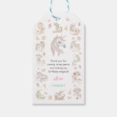 魔法の水の色ユニコーンありがとう ギフトタグ (正面)