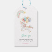 魔法の水の色ユニコーンありがとう ギフトタグ (正面)