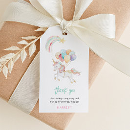 魔法の水の色ユニコーンありがとう ギフトタグ