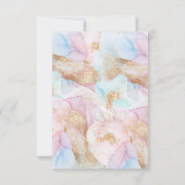 魔法の水の色ユニコーン任意の年齢誕生日 サンキューカード (裏面)