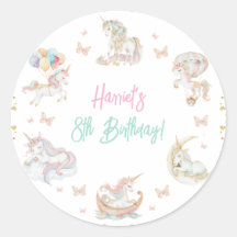 魔法の水の色ユニコーン任意の年齢誕生日