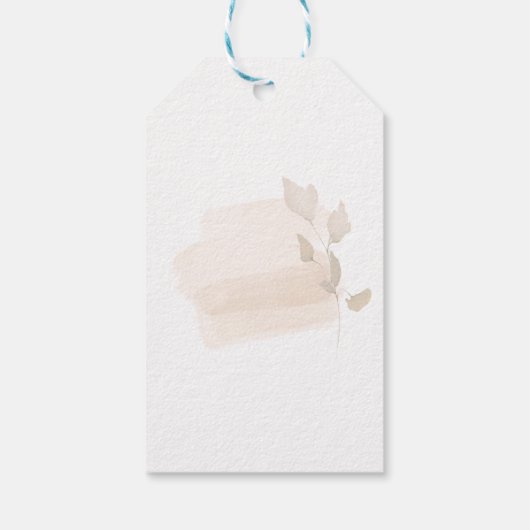 魔法の水の色ワイルドフラワーガーデンありがとう ギフトタグ (裏面)