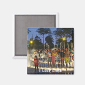 魔法の水庭園 – ペルー,リマ マグネット (正面/裏面)