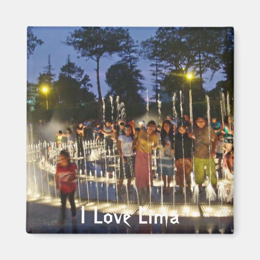 魔法の水庭園 – ペルー,リマ マグネット (正面)