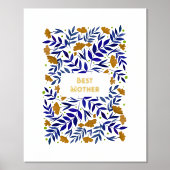 魔法の水彩イエローガーデン母の日 箔ポスター (正面)