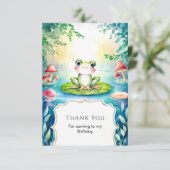 魔法の水彩カエル誕生日 サンキューカード (スタンド正面)