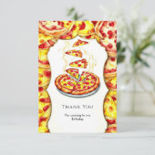 魔法の水彩ピザの誕生日 サンキューカード (スタンド正面)