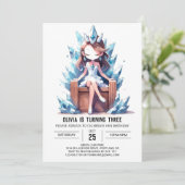 魔法の水彩プリンセス誕生日 招待状 (スタンド正面)