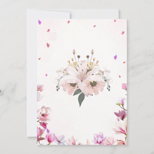 魔法の水彩ユニコーンの誕生日パーティーへの招待 招待状 (裏面)