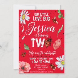 魔法の水彩可愛い誕生日ガール 招待状