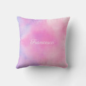 魔法の水彩妖精パーソナライズドガール クッション (裏面)