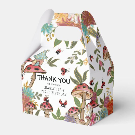 魔法の水色かわいいラディバグガールズ誕生日 フェイバーボックス (正面サイド)