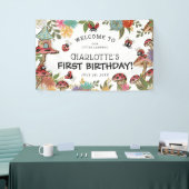 魔法の水色かわいいラディバグガールズ誕生日 横断幕 (トレードショー)