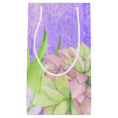 魔法の水色の多肉紫色 スモールペーパーバッグ (正面)