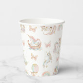 魔法の水色ユニコーン誕生日 紙コップ (裏面)