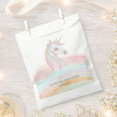 魔法の水色レインボーユニコーン誕生日 フェイバーバッグ (クリップ留めされた状態)