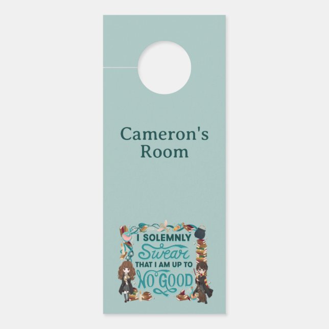 魔法の水色「誓う誓う」 ドアノブサイン (正面)