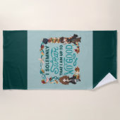 魔法の水色「誓う誓う」 ビーチタオル (正面)