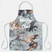 魔法の氷の結晶のパターン落ちたと葉の エプロン (正面)